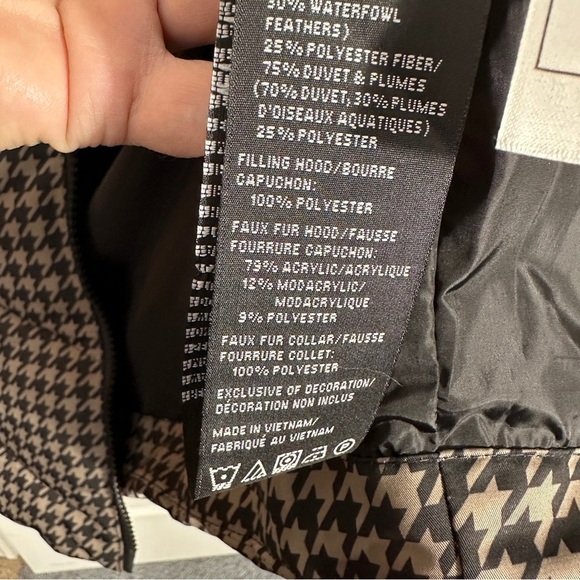 NEW Arctic Expedition houndstooth parka winter coat, size 1X, Hydradown, warm - Picture 12 of 16